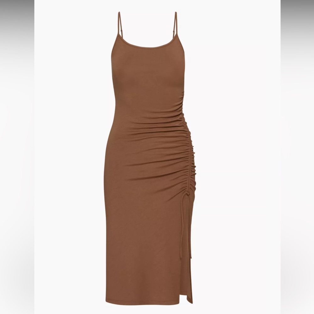 NWT Aritzia Wilfred Riddle Dress in Epicurean Brown size S